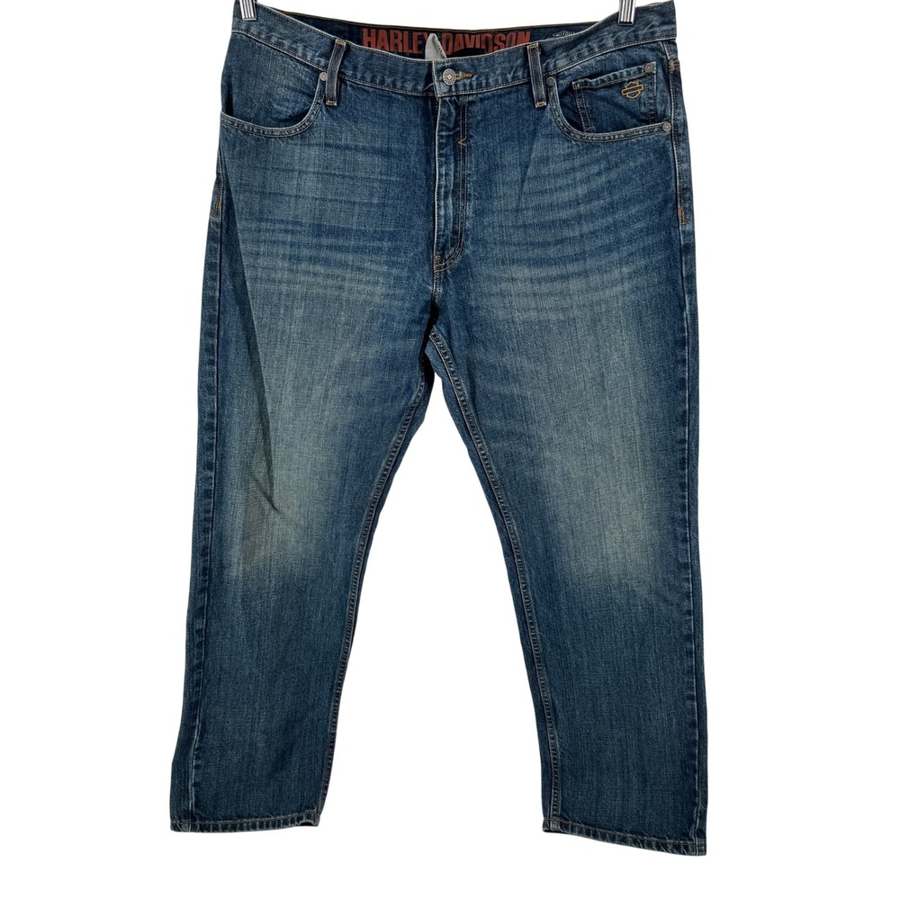 Harley-Davidson Jeans Mens 40x32 Blue Straight Leg‎ Denim Biker 99004-15VM